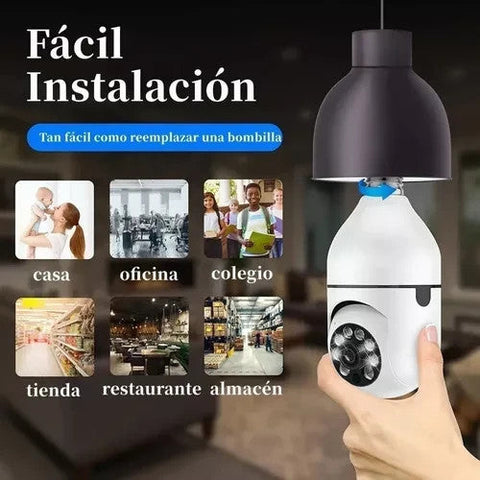 ¡Explora la Seguridad Total con la Cámara de Bombillo 360°! Tienda Murilika